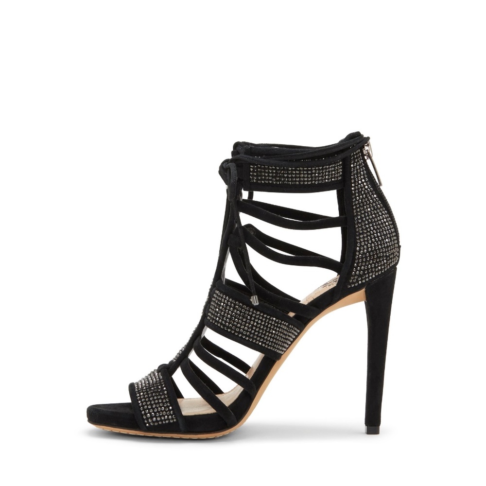 Vince Camuto Ricarda Embellished Cage Heel in Blk - Picture 2 of 4